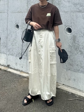 「ADAM ET ROPE'（アダムエロペ）のアイテム」を使った、mikaさん（レディース・157cm）の夏コーディネート