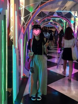 「WC（ダブル シー）のアイテム（トートバッグ）」を使った、杏沙乃さん（レディース・154cm）の夏コーディネート