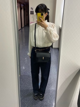 「tiptop（ティップトップ）のアイテム（シューズ）」を使った、杏沙乃さん（レディース・154cm）の春コーディネート