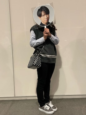 「Samansa Mos2（サマンサ モスモス）のアイテム（ステンカラーコート）」を使った、杏沙乃さん（レディース・154cm）の冬コーディネート