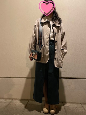 「apres jour（アプレジュール）のアイテム（ジャケット/アウター）」を使った、杏沙乃さん（レディース・154cm）の秋コーディネート