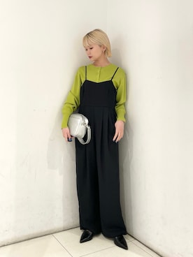 「ローリーズファーム(LOWRYS FARM)」｜「アイテム（オールインワン・サロペット）」を使った、saeさん（レディース・155cm）の春コーディネート
