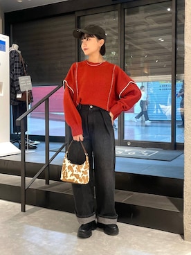 「アイテム（チョーカー）」を使った、saeさん（レディース・155cm）の秋コーディネート