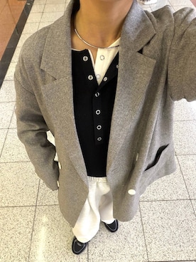 「アイテム（チョーカー）」を使った、saeさん（レディース・155cm）の春コーディネート