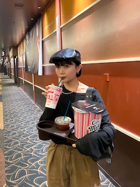 「アイテム（ハンチング/ベレー帽）」を使った、saeさん（レディース・155cm・20代）の秋コーディネート