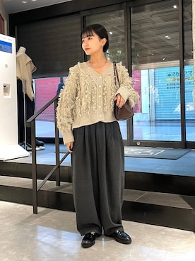 「アイテム（チョーカー）」を使った、saeさん（レディース・155cm）の秋コーディネート