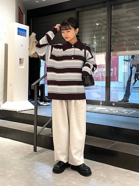 「アイテム（スウェットパンツ）」を使った、saeさん（レディース・155cm・20代）の秋コーディネート