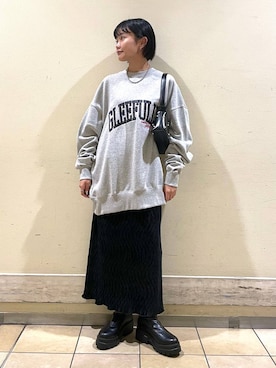 「アイテム（スウェット）」を使った、saeさん（レディース・155cm・20代）の秋コーディネート