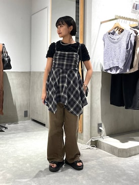「アイテム（チョーカー）」を使った、saeさん（レディース・155cm・20代）の夏コーディネート