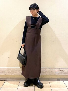 「アイテム（ワンピース/ドレス）」を使った、saeさん（レディース・155cm・20代）の秋コーディネート