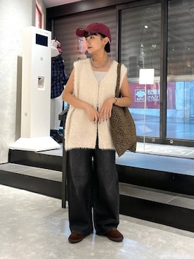 「アイテム（スニーカー）」を使った、saeさん（レディース・155cm）の秋コーディネート