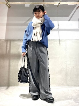 「アイテム（マフラー）」を使った、saeさん（レディース・155cm・20代）の冬コーディネート