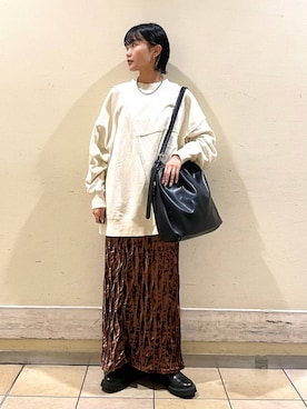 「アイテム（スウェット）」を使った、saeさん（レディース・155cm・20代）の秋コーディネート