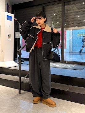 「アイテム（チョーカー）」を使った、saeさん（レディース・155cm）の秋コーディネート