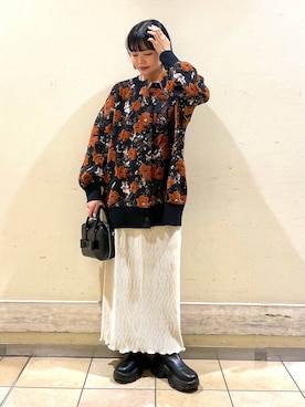 「アイテム（ボストンバッグ）」を使った、saeさん（レディース・155cm・20代）の秋コーディネート