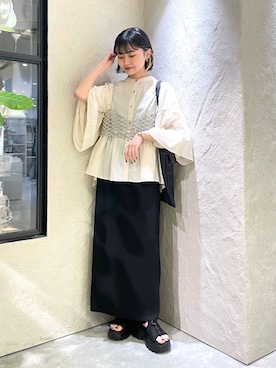 「アイテム（その他トップス）」を使った、saeさん（レディース・155cm・20代）の春コーディネート