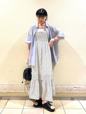 「キャミソール」｜saeさん（レディース・155cm）の夏コーディネート