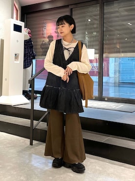 「アイテム（ワンピース）」を使った、saeさん（レディース・155cm・20代）の秋コーディネート
