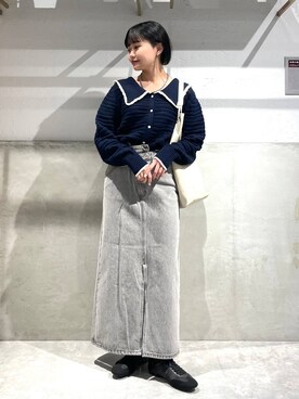 「LOWRYS FARM（ローリーズファーム）のアイテム（トートバッグ）」を使った、saeさん（レディース・155cm）の冬コーディネート