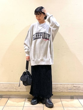 「アイテム（スウェット）」を使った、saeさん（レディース・155cm・20代）の秋コーディネート