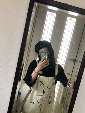 「アイテム（ハンチング/ベレー帽、ゴールド系）」を使った、 ゅさん（レディース・157cm）の夏コーディネート
