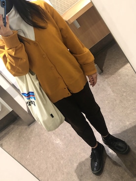 「WEGO（ウィゴー）のアイテム（カーディガン/ボレロ）」を使った、 ゅさん（レディース・157cm）の秋コーディネート
