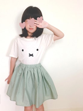 「9歳女の子」｜「アイテム（スカート）」を使った、★yu--me★さん（キッズ・120cm）の夏コーディネート