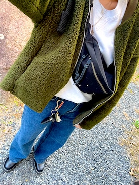 「COQULE（コクレ）のアイテム（ジャケット/アウター）」を使った、myさん（レディース・160cm）の秋コーディネート