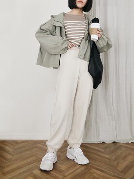 「はじめましてコーデ」｜「アイテム（マウンテンパーカー）」を使った、ひぃちゃんさん（レディース・163cm）の春コーディネート