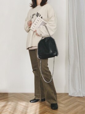 「shopnikoniko（ショップニコニコ）の2wayチェーンショルダーバッグ（ショルダーバッグ）」を使った、ひぃちゃんさん（レディース・163cm）の冬コーディネート