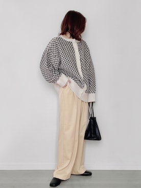 「tiptop（ティップトップ）の前後2wayニットカーディガン（カーディガン/ボレロ）」を使った、ひぃちゃんさん（レディース・163cm）の秋コーディネート