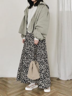 「チョコ色に染まれ」｜「アイテム（マウンテンパーカー）」を使った、ひぃちゃんさん（レディース・163cm）の冬コーディネート