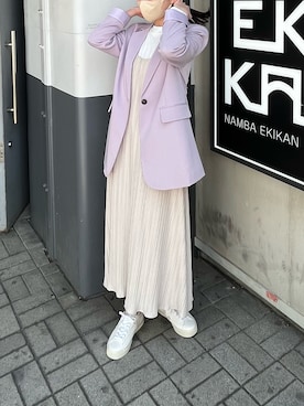 「OZOC（オゾック）のアイテム（ワンピース/ドレス）」を使った、raccoさん（レディース・164cm）の春コーディネート
