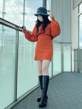 「秋色コーデ」｜「アイテム（ワンピース/ドレス）」を使った、しおさん（レディース・170cm）の秋コーディネート