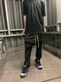 良品　リックオウエンス　チャンピオン　サルエルパンツ　M ブラック サルエルパンツ サルエル メンズ ユニセックス 黒 着回し 無地