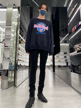 「Saint Laurent（サンローラン）のアイテム（パンツ）」を使った、稚拙さん（メンズ・185cm）の秋コーディネート