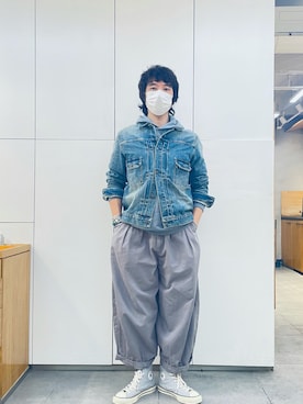 「RRL（ダブル アール エル）のアイテム（ジャケット/アウター）」を使った、Ansonさん（メンズ・178cm）の冬コーディネート