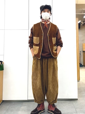 「PENDLETON（ペンドルトン）のアイテム（財布/小物）」を使った、Ansonさん（メンズ・178cm）の秋コーディネート