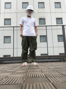 「Champion（チャンピオン）のアイテム」を使った、Tackさん（メンズ・169cm）の夏コーディネート