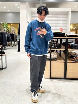 「coenスタッフスタイリング」｜「アイテム（スラックス）」を使った、いとかんさん（メンズ・170cm）の冬コーディネート