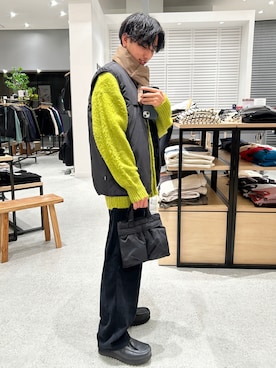 「アイテム（ベスト）」を使った、いとかんさん（メンズ・170cm）の冬コーディネート