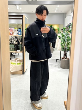 「coen」｜「アイテム（ブルゾン）」を使った、いとかんさん（メンズ・170cm）の冬コーディネート