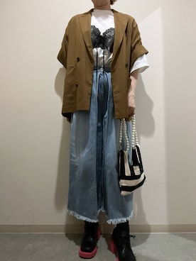 「LVEU.（ラブユ.）のアイテム」を使った、R☆さん（レディース・167cm）の夏コーディネート