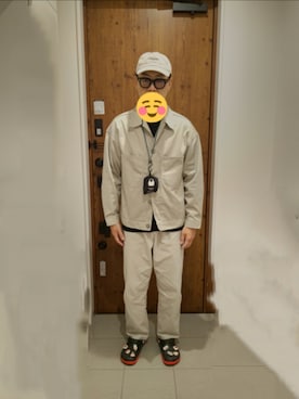 「アイテム（サンダル）」を使った、Kana-Souさん（メンズ・182cm）の秋コーディネート