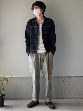 「mil（ミル）のアイテム」を使った、りまんさん（メンズ・175cm）の春コーディネート