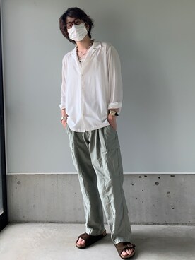 「RAINMAKER（レインメーカー）のアイテム（トップス）」を使った、りまんさん（メンズ・175cm）の夏コーディネート