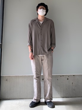 「RAINMAKER（レインメーカー）のアイテム（トップス）」を使った、りまんさん（メンズ・175cm）の春コーディネート