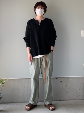 「mil（ミル）のアイテム」を使った、りまんさん（メンズ・175cm）の春コーディネート