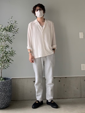 「アイテム（ピアス（両耳用））」を使った、りまんさん（メンズ・175cm）の春コーディネート