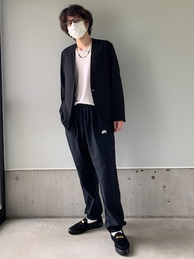 「RAINMAKER（レインメーカー）のアイテム（ジャケット/アウター）」を使った、りまんさん（メンズ・175cm）の夏コーディネート